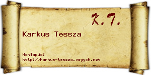 Karkus Tessza névjegykártya